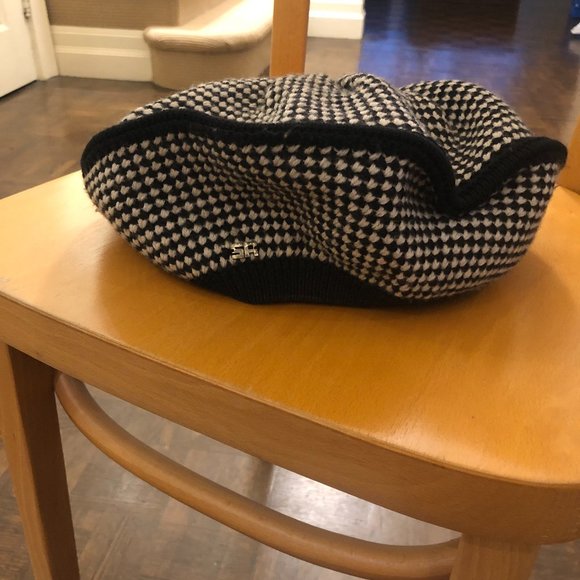 Sonia Rykiel Accessories - Sonia Rykiel Houndstooth Knit Beret - AUTHENTIC